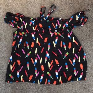 INCx Popsicle off shoulder top